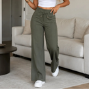 (Compre 1 e Leve 2) Calça Pantalona Julie em Malha de Seda Gelo e Poliéster