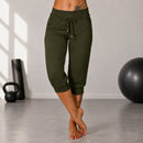 Calça Casual Esportiva com Comprimento Capri, Barra Estruturada e Cós Ajustável