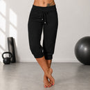 Calça Casual Esportiva com Comprimento Capri, Barra Estruturada e Cós Ajustável