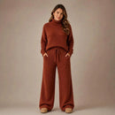 (KIT COM 2) Conjunto Tatiana de Tricot Mousse (Blusa Gola Alta + Calça)